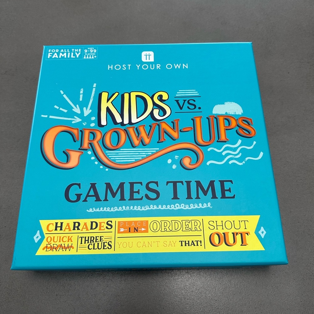 Talking Tables Kids vs. Grown-Ups Games Time board game - BRAND NEW